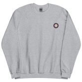 Embroidered Sweatshirt: Polyamory Pride Ring Emblem Design